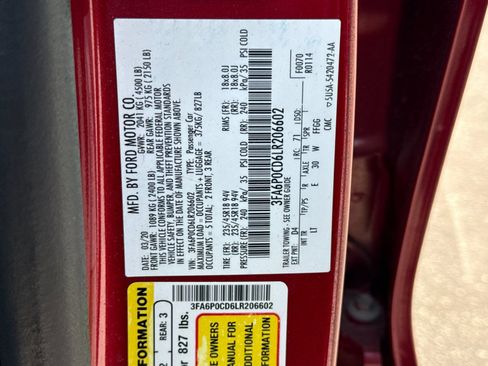 Used 2020 Ford Fusion SEL FWD image 5