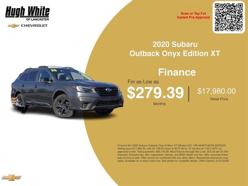 Used 2020 Subaru Outback Onyx Edition XT w/ Popular Package #2 image 3