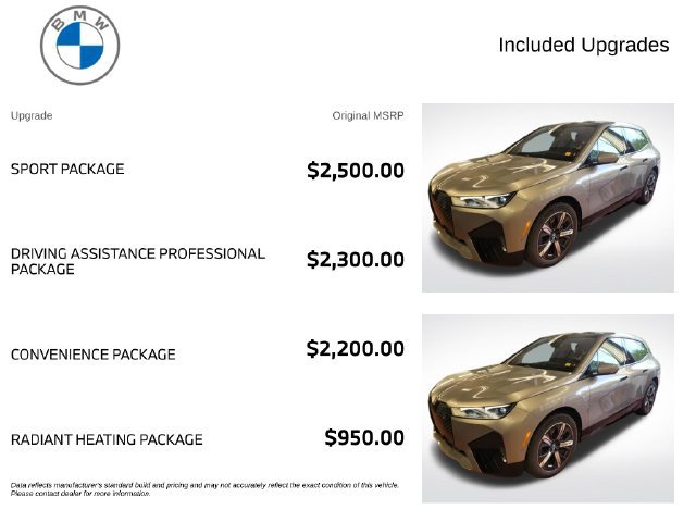 Used 2024 BMW iX xDrive50 w/ Sport Package AWD/4WD image 3