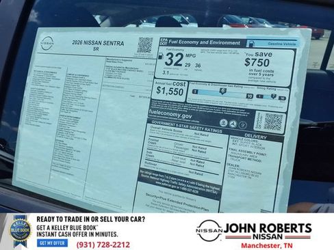 New 2026 Nissan Sentra SR w/ Floor Mat Package FWD image 20