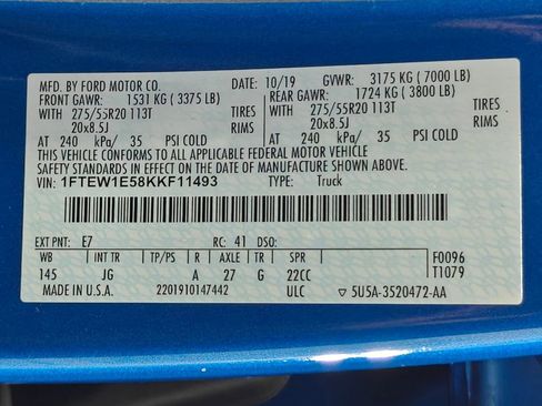 Used 2019 Ford F150 XL w/ Equipment Group 101A Mid AWD/4WD image 50