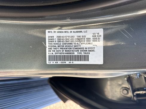 Used 2017 Honda Ridgeline RTL-T image 29