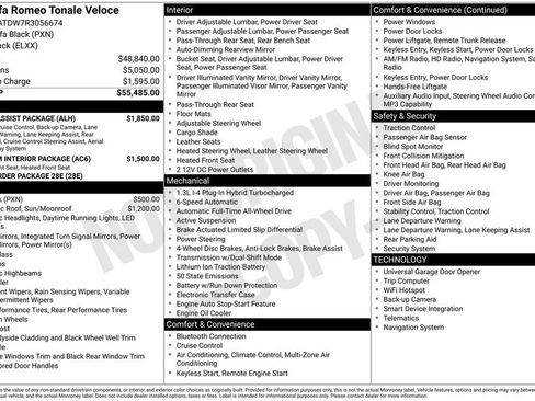 Used 2024 Alfa Romeo Tonale Veloce w/ Active Assist Package image 17