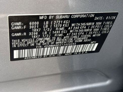 Certified 2026 Subaru Ascent Premium w/ Premium Package AWD/4WD image 28