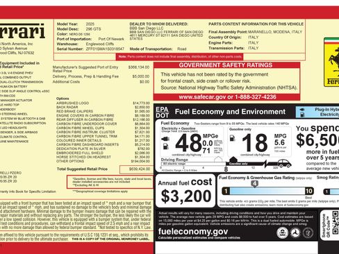 Certified 2025 Ferrari 296 GTS image 2