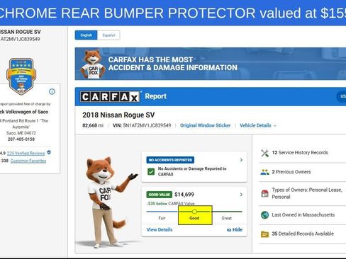 Used 2018 Nissan Rogue SV w/ Premium Package AWD/4WD image 8