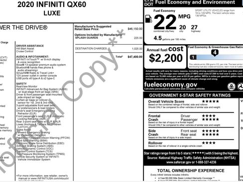 Used 2020 INFINITI QX60 Luxe image 4
