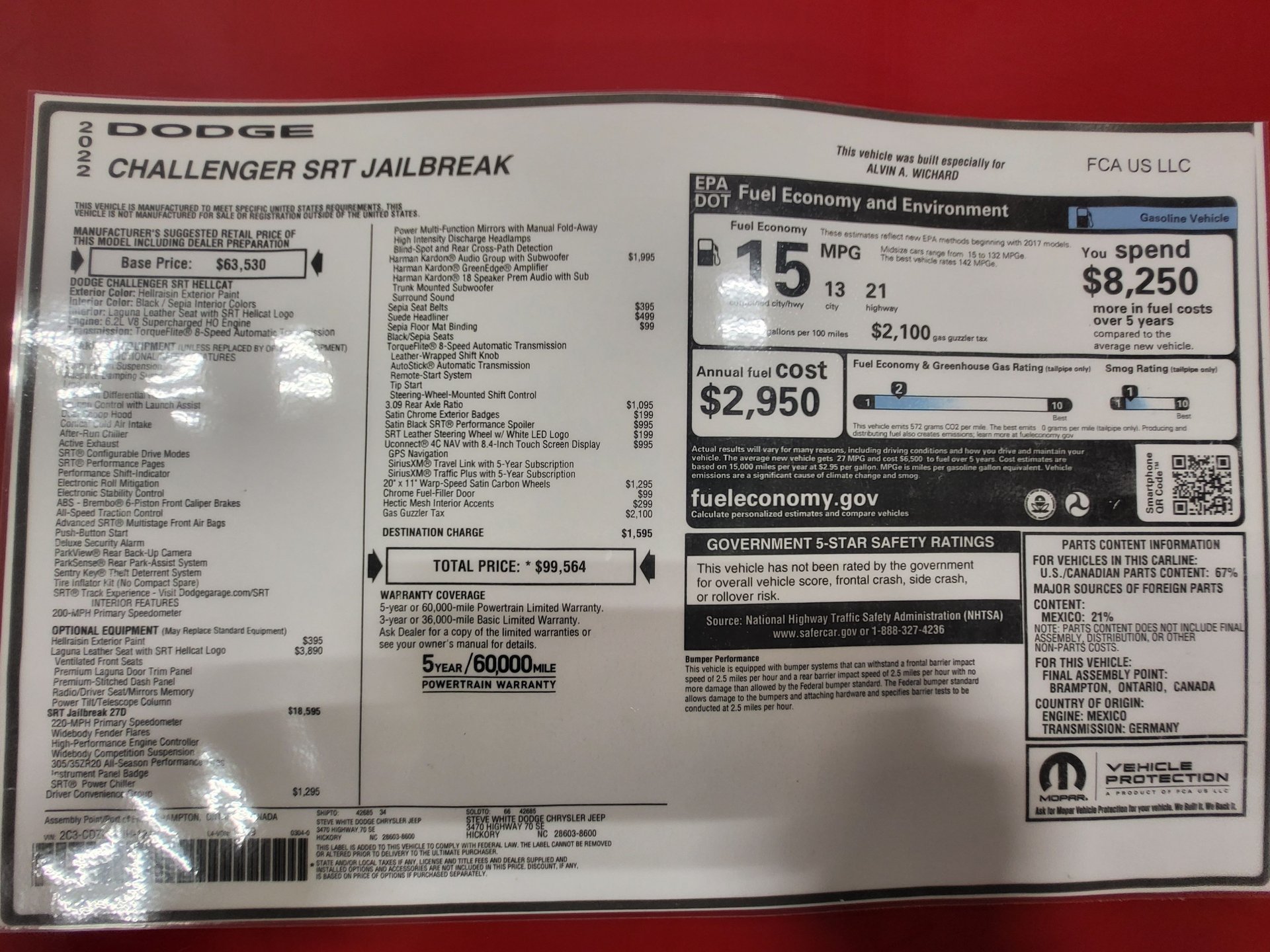 Used 2022 Dodge Challenger SRT Hellcat RWD image 39