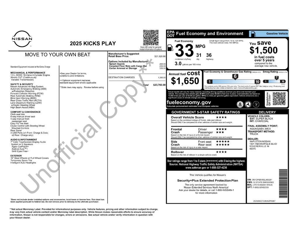 Used 2025 Nissan Kicks Play S FWD image 30