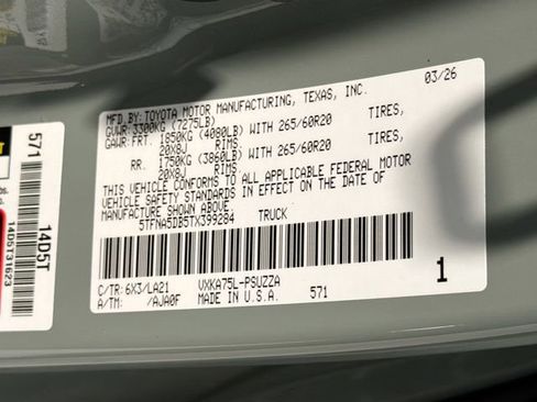 New 2026 Toyota Tundra Platinum AWD/4WD image 25