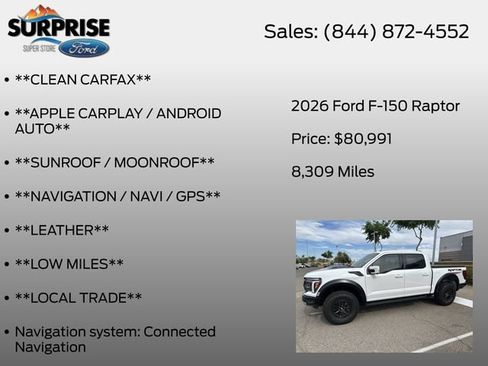 Used 2026 Ford F150 Raptor AWD/4WD image 13