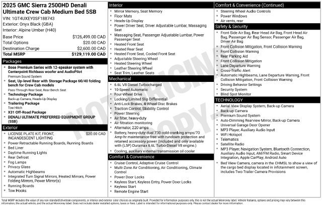 Used 2025 GMC Sierra 2500 Denali Ultimate AWD/4WD image 20