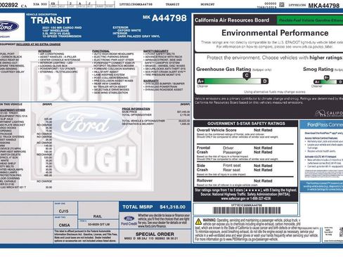 Used 2021 Ford Transit 150 Medium Roof w/ Load Area Protection Package image 7