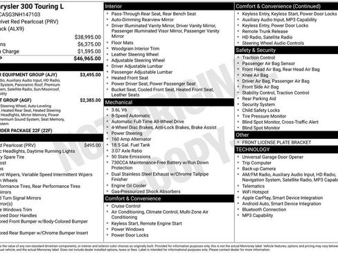 Used 2022 Chrysler 300 Touring L w/ Popular Equipment Group AWD/4WD image 2