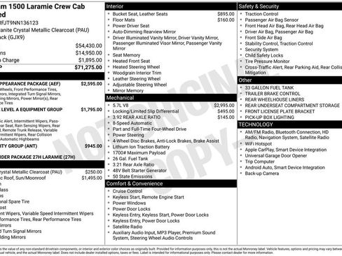 Used 2022 RAM 1500 Laramie w/ Sport Appearance Package image 12