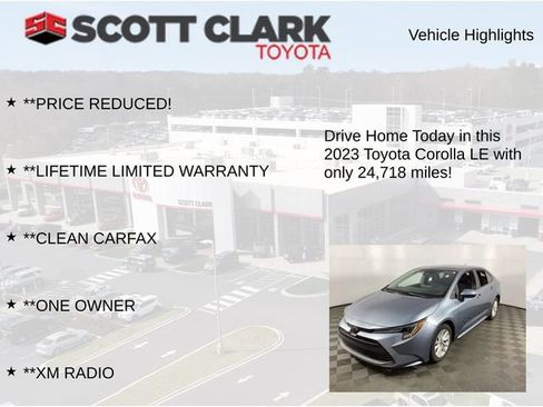 Used 2023 Toyota Corolla LE w/ LE Premium Package FWD image 12