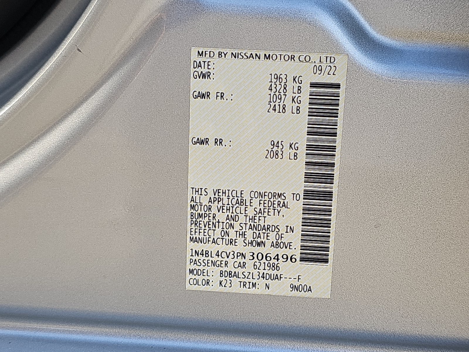 Used 2023 Nissan Altima 2.5 SR w/ SR Premium Package FWD image 37