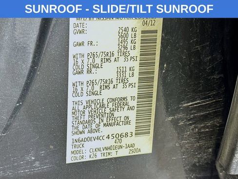 Used 2012 Nissan Frontier PRO-4X w/ Pro-4x Luxury Pkg image 30