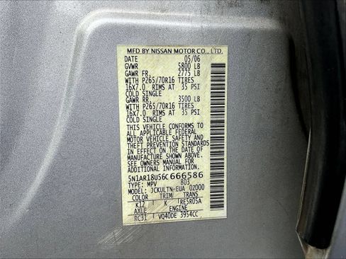 Used 2006 Nissan Pathfinder SE w/ (G01) SE Comfort Pkg RWD image 5
