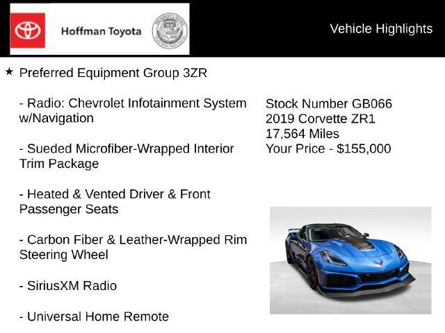Used 2019 Chevrolet Corvette ZR1 RWD image 10
