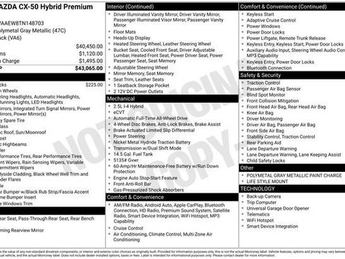 New 2026 MAZDA CX-50 2.5 Hybrid w/ Premium Plus Pkg AWD/4WD image 4