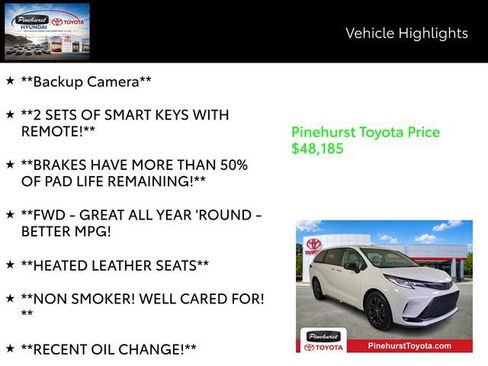 Certified 2025 Toyota Sienna XSE FWD image 20