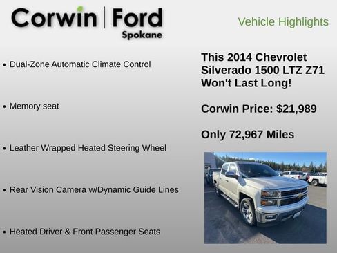 Used 2014 Chevrolet Silverado 1500 LTZ Z71 w/ LTZ Plus Package image 12