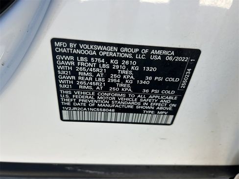 Used 2022 Volkswagen Atlas SE image 10