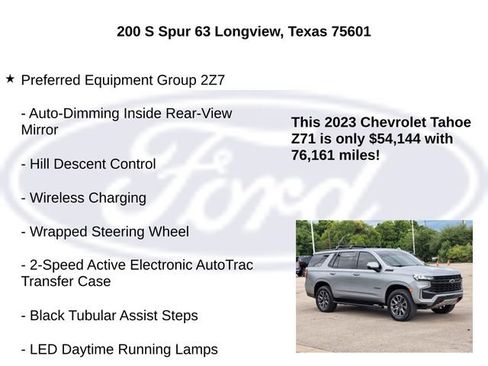Used 2023 Chevrolet Tahoe Z71 w/ Luxury Package AWD/4WD image 10