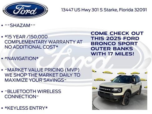 New 2025 Ford Bronco Sport Outer Banks w/ Outer Banks Tech Package+ image 5