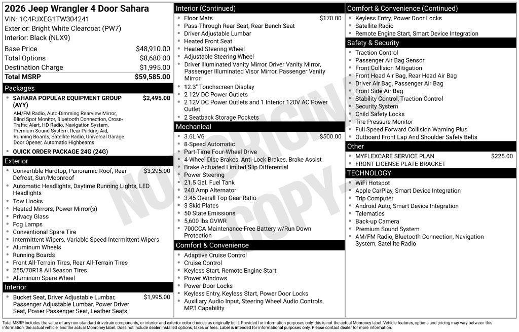 New 2026 Jeep Wrangler Unlimited Sahara AWD/4WD image 34