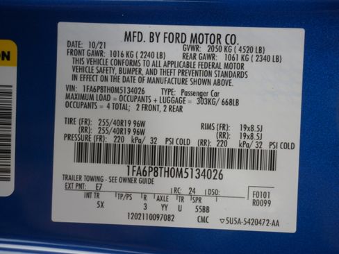 Used 2021 Ford Mustang Premium w/ Equipment Group 201A RWD image 33