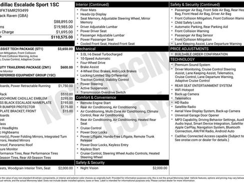 Used 2021 Cadillac Escalade Sport w/ Driver Assist Tech Package AWD/4WD image 17