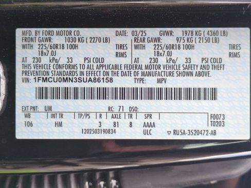 Used 2025 Ford Escape ST-Line FWD image 35