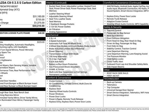 Certified 2023 MAZDA CX-5 Carbon Edition AWD/4WD image 6