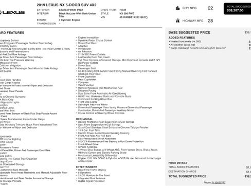 Used 2019 Lexus NX 300 FWD image 5