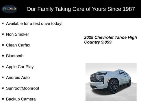 Used 2025 Chevrolet Tahoe High Country image 9