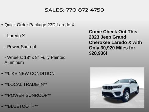 Used 2023 Jeep Grand Cherokee Laredo X AWD/4WD image 5