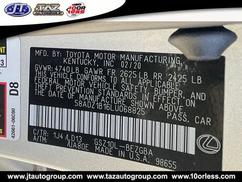 Used 2020 Lexus ES 350 w/ Premium Package FWD image 24