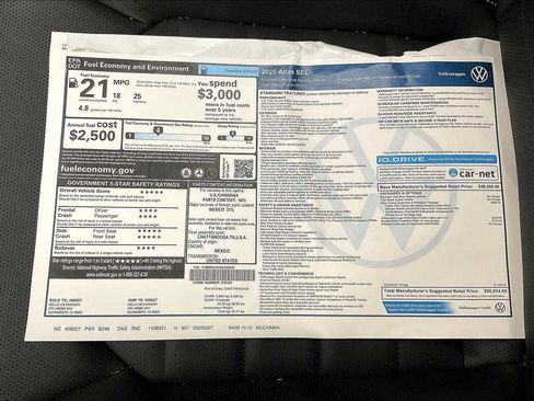 New 2025 Volkswagen Atlas SEL image 36