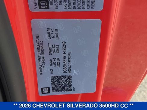 New 2026 Chevrolet Silverado 3500 W/T w/ WT Convenience Package AWD/4WD image 20