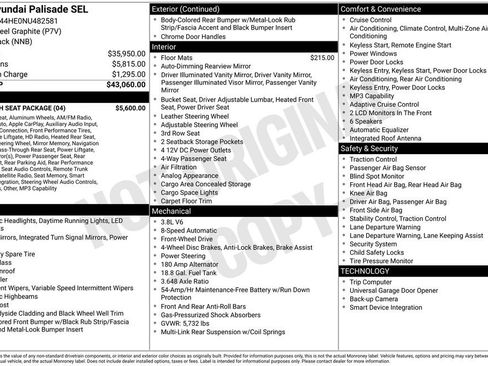 Used 2022 Hyundai Palisade SEL w/ 8P Bench Seat Package image 15