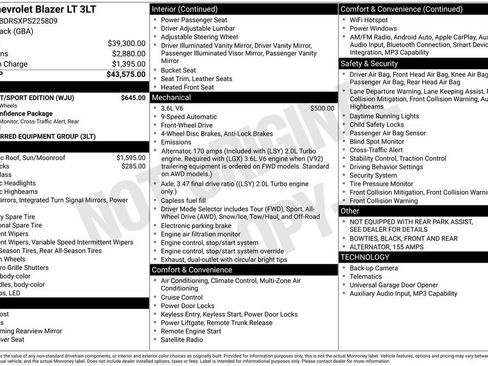 Certified 2023 Chevrolet Blazer LT w/ Midnight/Sport Edition FWD image 5