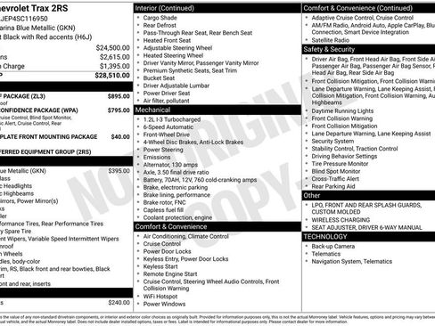 Used 2025 Chevrolet Trax RS w/ Sunroof Package FWD image 9
