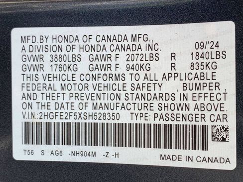Certified 2025 Honda Civic Sport image 38
