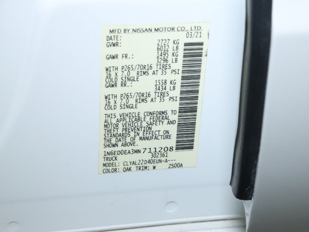 Certified 2021 Nissan Frontier SV RWD image 21