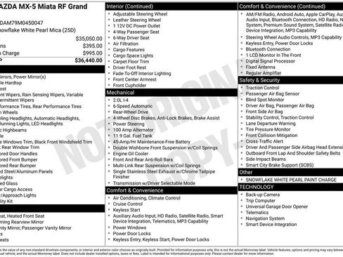 Certified 2021 MAZDA MX-5 Miata RF Grand Touring RWD image 1