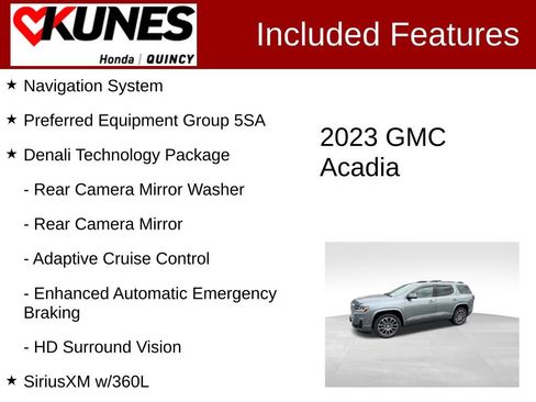 Used 2023 GMC Acadia Denali w/ Denali Technology Package FWD image 2