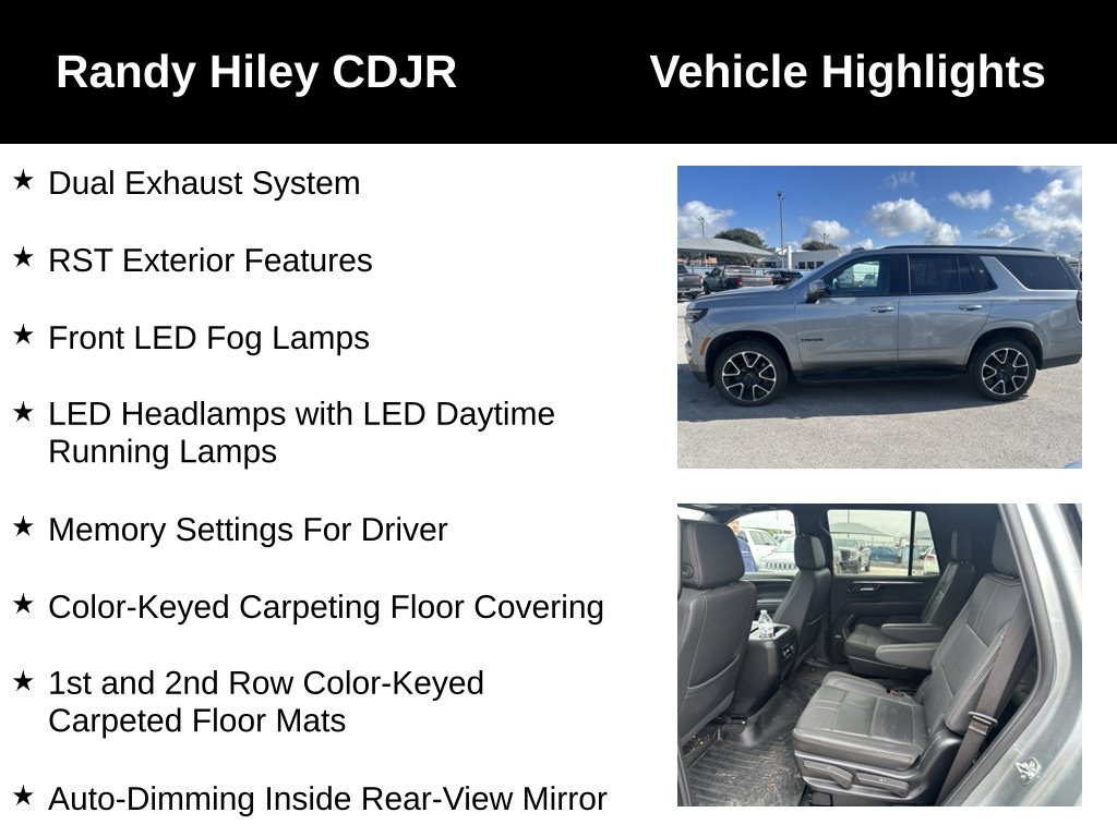 Used 2025 Chevrolet Tahoe RST w/ Comfort Package RWD image 15