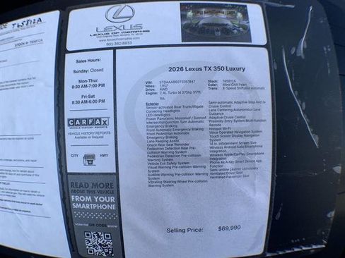 Used 2026 Lexus TX 350 AWD image 27